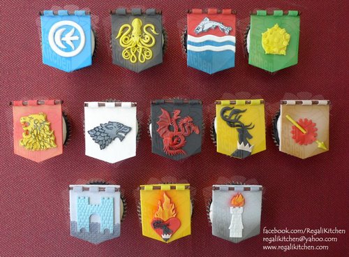 Fondant House Sigil Cupcakes Fondant House Sigil Cupcakes