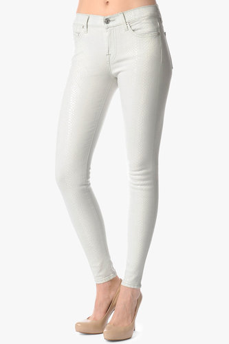 The Slim Illusion Skinny In High Gloss Clear White Snake