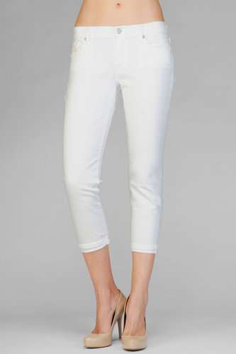 Skinny Crop And Roll In Clean White