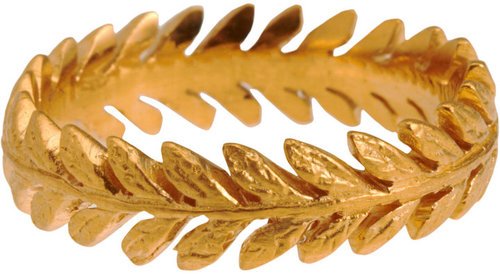 Cathy Waterman Gold Laurel Leaf Band