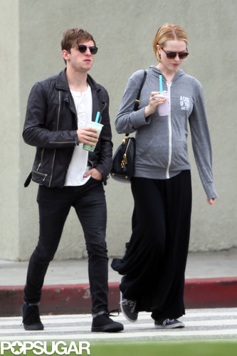 Pregnant Evan Rachel Wood showed off her baby bump with Jamie Bell by her side.
Pregnant Evan Rachel Wood showed off her baby bump with Jamie Bell by her side.