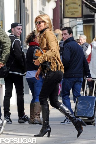Kate Moss Wears Fringe For a London Lunch Date Kate Moss Wears Fringe For a London Lunch Date