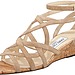 Jimmy Choo Dawn Suede and Cork Wedge Sandal, Nude