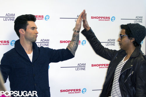 In March, Adam Levine got a groovy high five in Vancouver.
In March, Adam Levine got a groovy high five in Vancouver.