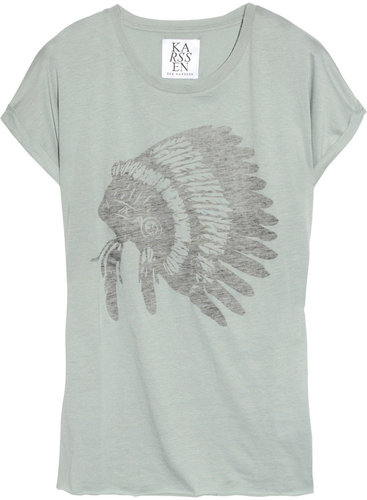 Zoe Karssen Printed cotton and modal-blend T-shirt