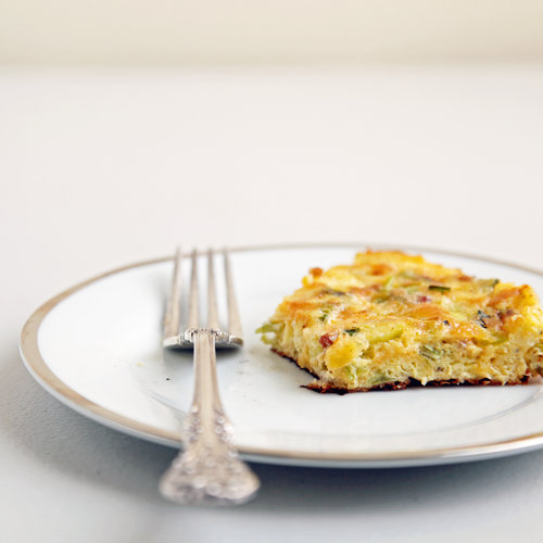 Cheddar, Bacon, and Leek Frittata Cheddar, Bacon, and Leek Frittata