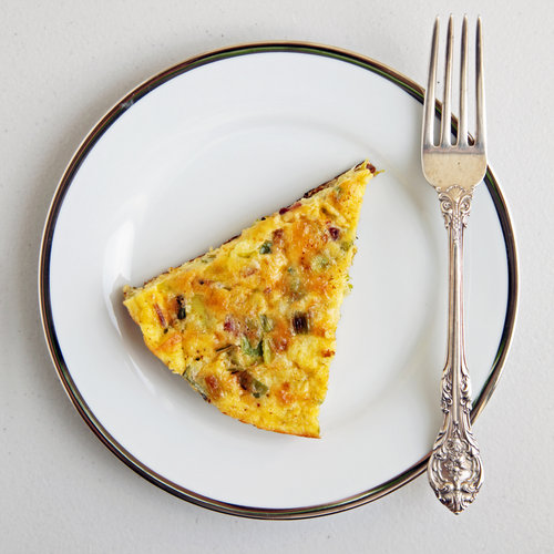 Cheddar, Bacon, and Leek Frittata Cheddar, Bacon, and Leek Frittata