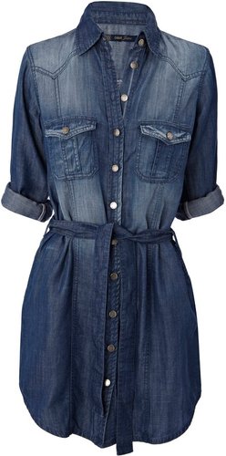 Denim shirt dress