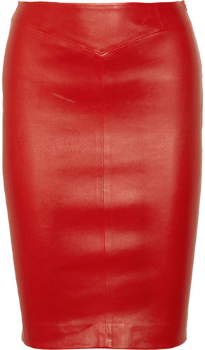 Joseph Stretch-leather pencil skirt