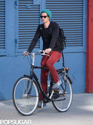 Andrew Garfield Bikes in NYC While Emma Stone Bags an Australian Cover Andrew Garfield Bikes in NYC While Emma Stone Bags an Australian Cover