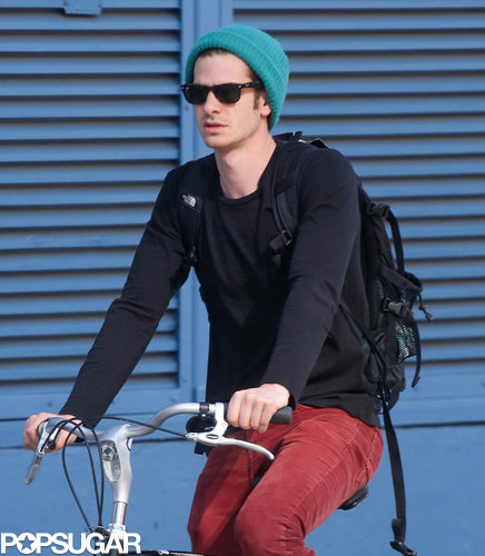 Andrew Garfield Bikes in NYC While Emma Stone Bags an Australian Cover Andrew Garfield Bikes in NYC While Emma Stone Bags an Australian Cover