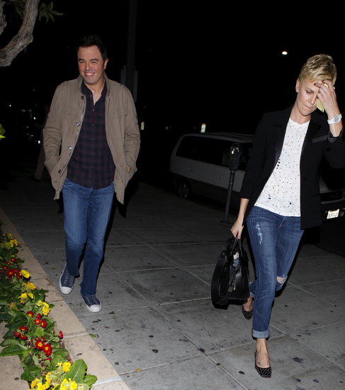 Charlize Theron and Seth MacFarlane grabbed dinner together.
Charlize Theron and Seth MacFarlane grabbed dinner together.