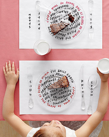 Create Kid-Friendly Placemats Create Kid-Friendly Placemats