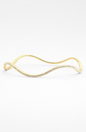 Nadri Wavy Prong Set Crystal Bangle