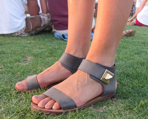 This ankle-strap sandal is a good mix of high fashion and function.
This ankle-strap sandal is a good mix of high fashion and function.