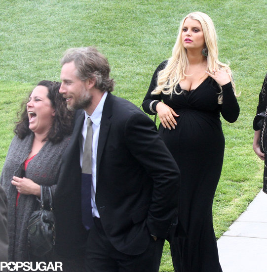 Eric Johnson and Jessica Simpson attended a wedding in LA.
Eric Johnson and Jessica Simpson attended a wedding in LA.