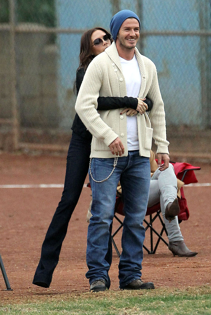 In November 2011, Victoria wrapped her arms around David at an LA soccer game.
In November 2011, Victoria wrapped her arms around David at an LA soccer game.