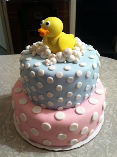 Pink and Blue Duck Cake Pink and Blue Duck Cake