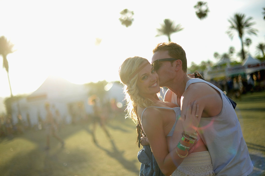 A guy kissed his lady at Coachella in Indio, CA.
A guy kissed his lady at Coachella in Indio, CA.