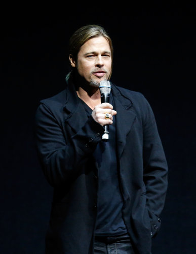 Brad Pitt Says He Made World War Z For His "Boys" at CinemaCon Brad Pitt Says He Made World War Z For His "Boys" at CinemaCon
