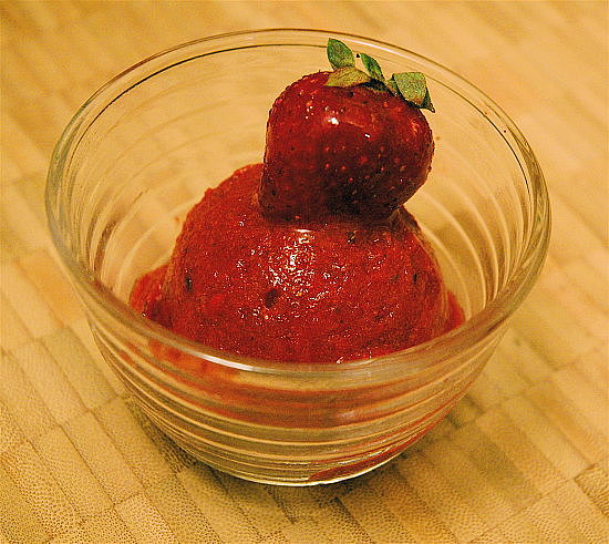 Strawberries: Strawberry Sorbet Strawberries: Strawberry Sorbet