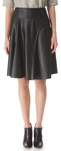 Derek lam Faux Leather Circle Skirt