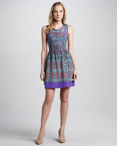 Charlie Jade Taryn Printed Silk Dress