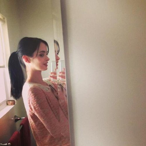 Krysten Ritter showed off her "super long ponytail" in the mirror.
Source: Twitter user Krystenritter
Krysten Ritter showed off her "super long ponytail" in the mirror.
Source: Twitter user Krystenritter