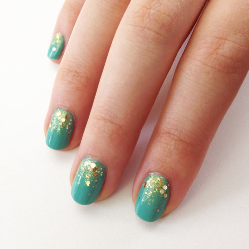 Glitter Gradient Nails for Spring