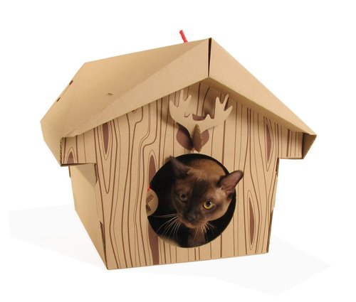 Cardboard Canadian Cabin For Fluffy Critters Cardboard Canadian Cabin For Fluffy Critters