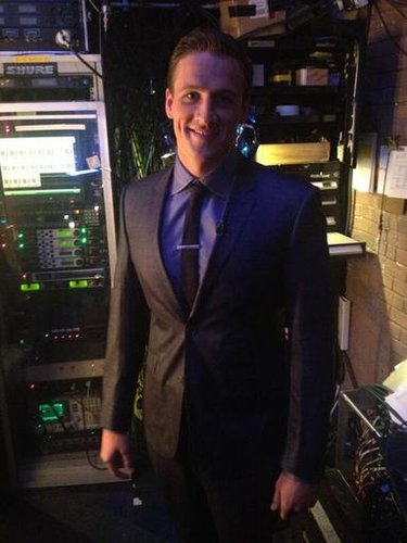 Ryan Lochte hung backstage before his appearance on The Late Show With David Letterman.
Source: Twitter user ryanlochte
Ryan Lochte hung backstage before his appearance on The Late Show With David Letterman.
Source: Twitter user ryanlochte