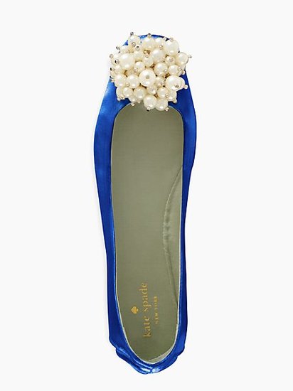 We're obsessed with these Kate Spade Flambe flats ($125) — they'll make a beautiful pick for your "something blue."
We're obsessed with these Kate Spade Flambe flats ($125) — they'll make a beautiful pick for your "something blue."