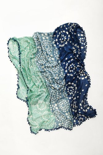 Tri-Tone Pom Scarf