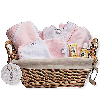 For a Baby Girl: Burt's Bees Baby Bath Time Basket For a Baby Girl: Burt's Bees Baby Bath Time Basket