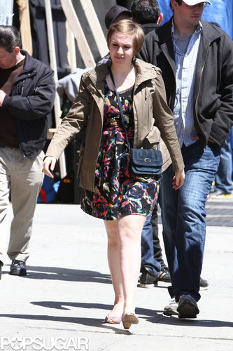 Lena Dunham and Allison Williams Get in Girl Time on Set Lena Dunham and Allison Williams Get in Girl Time on Set