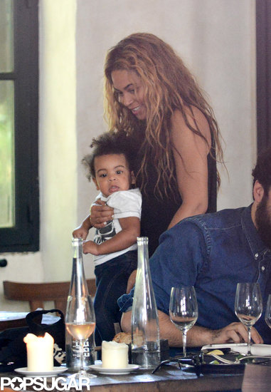 Beyoncé Knowles hugged her daughter, Blue, during a lunch outing in Paris with Jay-Z. That same day, Beyoncé's new commercial for H&M was released, featuring a snippet of her song "Standing on the Sun."
Beyoncé Knowles hugged her daughter, Blue, during a lunch outing in Paris with Jay-Z. That same day, Beyoncé's new commercial for H&M was released, featuring a snippet of her song "Standing on the Sun."