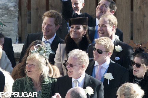 Prince Harry joined Prince William and Kate Middleton at a friend's wedding in Switzerland in March.
Prince Harry joined Prince William and Kate Middleton at a friend's wedding in Switzerland in March.