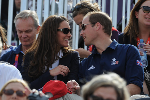 Kate Middleton and Prince William stole a sweet moment in the crowd during the Summer 2012 Olympics in London.
Kate Middleton and Prince William stole a sweet moment in the crowd during the Summer 2012 Olympics in London.