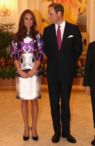 Prince William gave Kate Middleton a smile in September 2012 while they visited Singapore.
Prince William gave Kate Middleton a smile in September 2012 while they visited Singapore.