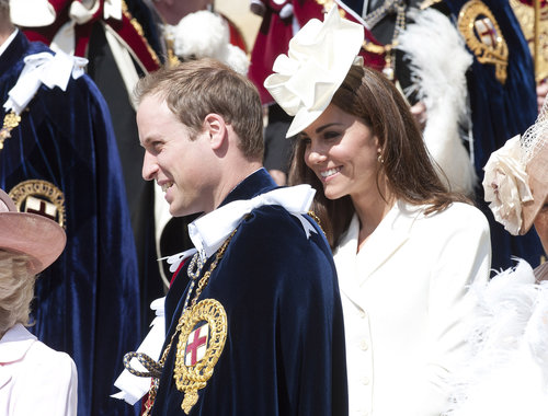 Kate Middleton and Prince William were in their finest for the June 2011 Order of the Garter Service in Windsor.
Kate Middleton and Prince William were in their finest for the June 2011 Order of the Garter Service in Windsor.