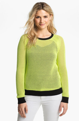 MICHAEL Michael Kors Colorblock Mesh Sweater