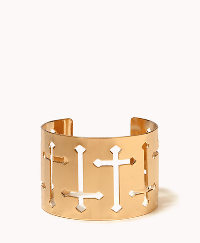 FOREVER 21 Cutout Cross Cuff