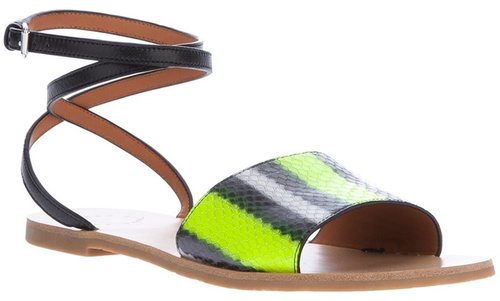 Marc By Marc Jacobs striped flat sandal