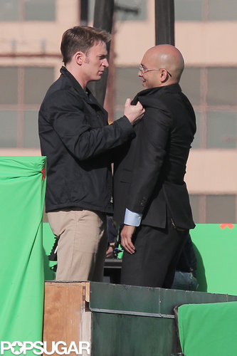 Scarlett Kicks Captain America Filming Into High Gear With Chris Evans Scarlett Kicks Captain America Filming Into High Gear With Chris Evans