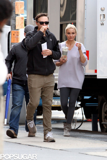 Cameron Diaz got back to work in NYC on Tuesday for The Other Woman. Cameron Diaz got back to work in NYC on Tuesday for The Other Woman.