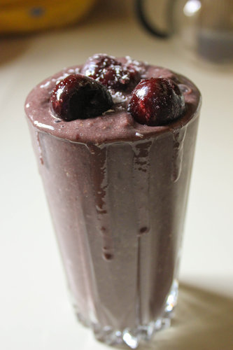 Chocolate Covered Cherry Protein Smoothie