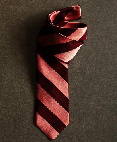 The Great Gatsby Collection Burgundy and Pink Large BB#4 Stripe Tie