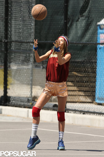 Miranda Kerr played basketball for a photoshoot in NYC.
Miranda Kerr played basketball for a photoshoot in NYC.
