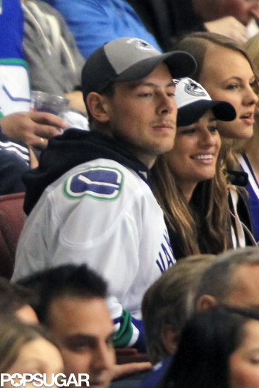 Lea Michele and Cory Monteith watched the Vancouver Canucks play in the NHL Playoffs.
Lea Michele and Cory Monteith watched the Vancouver Canucks play in the NHL Playoffs.