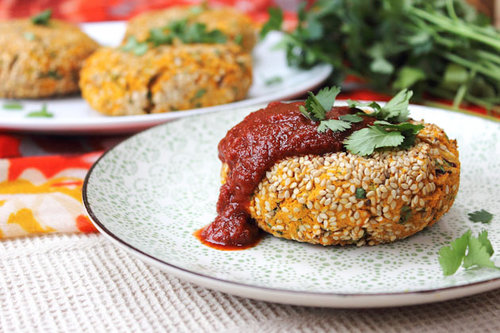 Vegan Sweet Potato Falafel Cakes